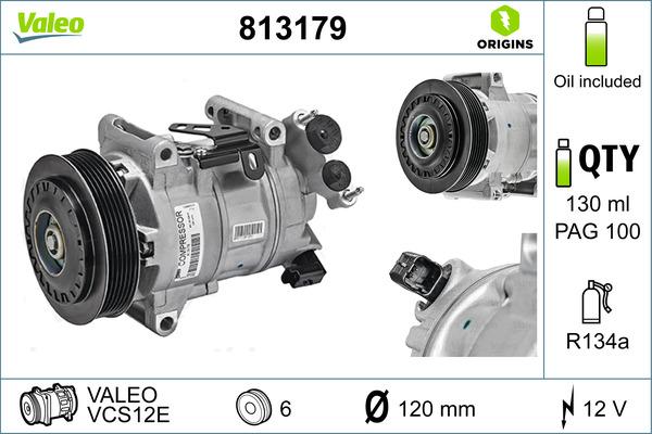 Valeo 813179 - Compressore, Climatizzatore autozon.pro