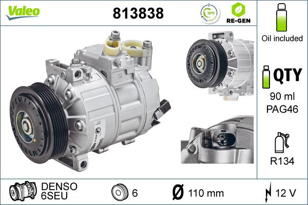 Valeo 813838 - Compressore, Climatizzatore autozon.pro