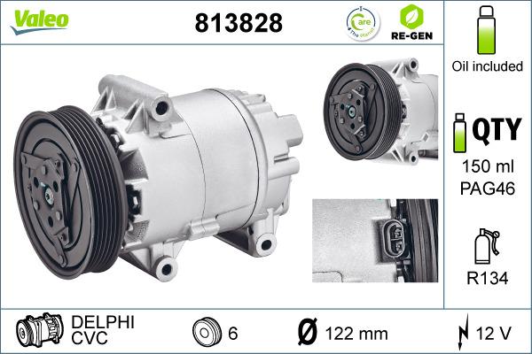 Valeo 813828 - Compressore, Climatizzatore autozon.pro