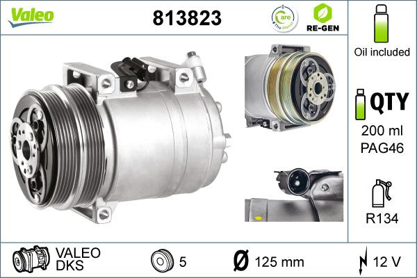 Valeo 813823 - Compressore, Climatizzatore autozon.pro