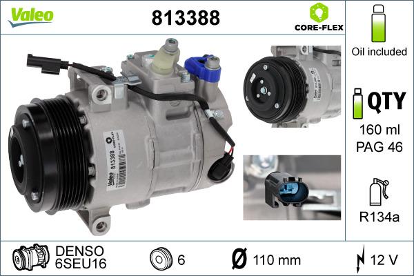 Valeo 813388 - Compressore, Climatizzatore autozon.pro