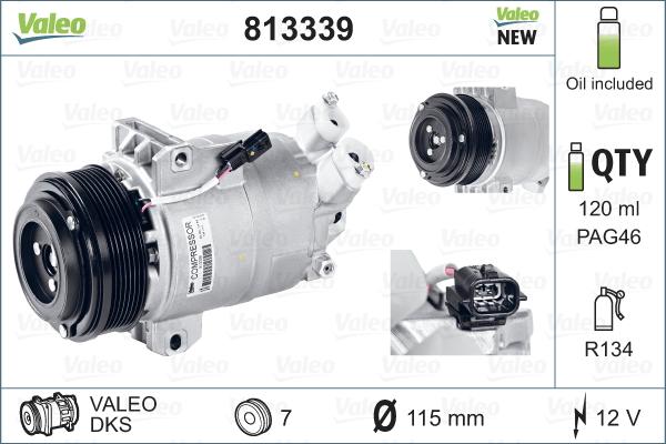 Valeo 813339 - Compressore, Climatizzatore autozon.pro