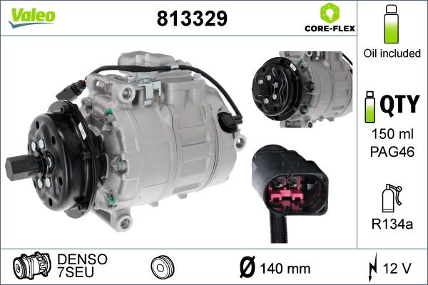 Valeo 813329 - Compressore, Climatizzatore autozon.pro