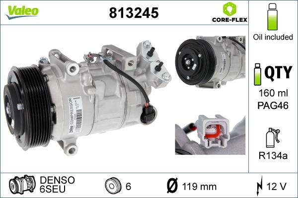 Valeo 813245 - Compressore, Climatizzatore autozon.pro