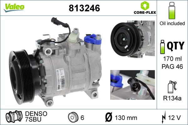 Valeo 813246 - Compressore, Climatizzatore autozon.pro