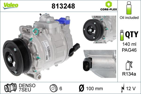 Valeo 813248 - Compressore, Climatizzatore autozon.pro