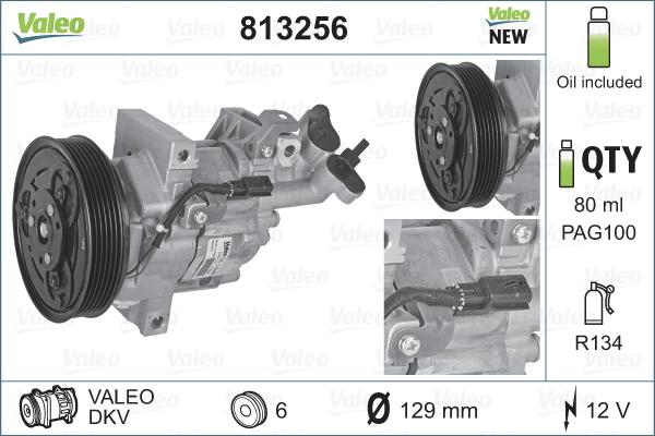 Valeo 813256 - Compressore, Climatizzatore autozon.pro