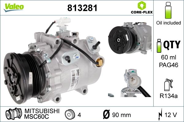 Valeo 813281 - Compressore, Climatizzatore autozon.pro