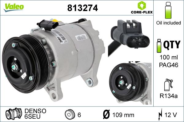 Valeo 813274 - Compressore, Climatizzatore autozon.pro