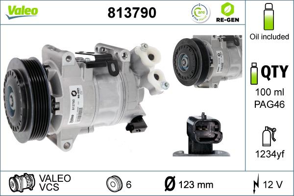 Valeo 813790 - Compressore, Climatizzatore autozon.pro