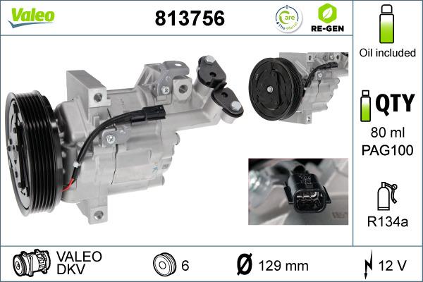 Valeo 813756 - Compressore, Climatizzatore autozon.pro