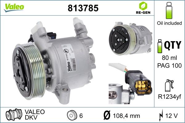 Valeo 813785 - Compressore, Climatizzatore autozon.pro