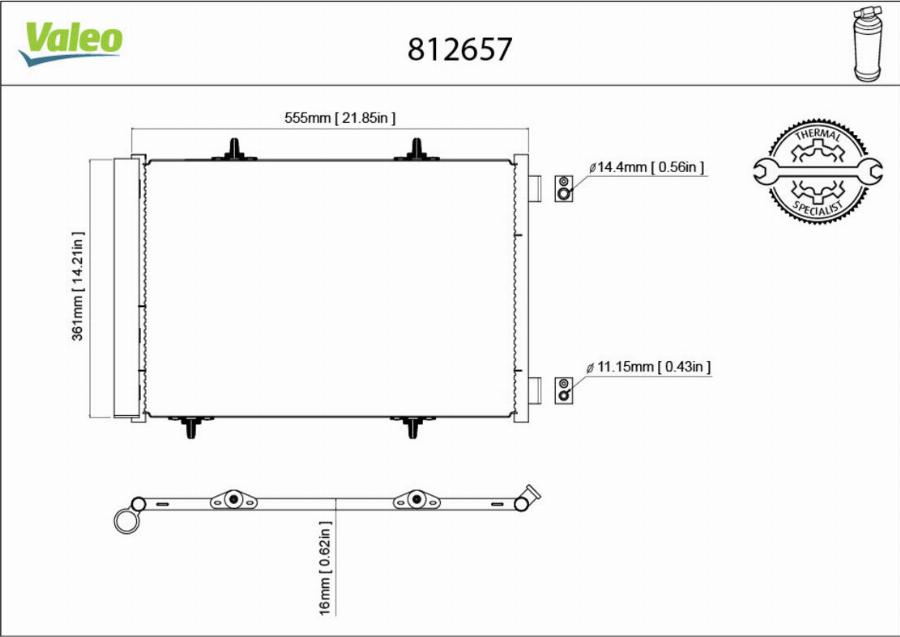 Valeo 812657 - Condensatore, Climatizzatore autozon.pro