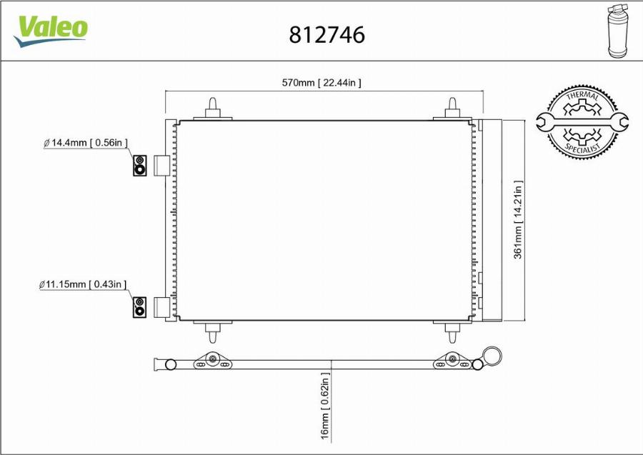 Valeo 812746 - Condensatore, Climatizzatore autozon.pro