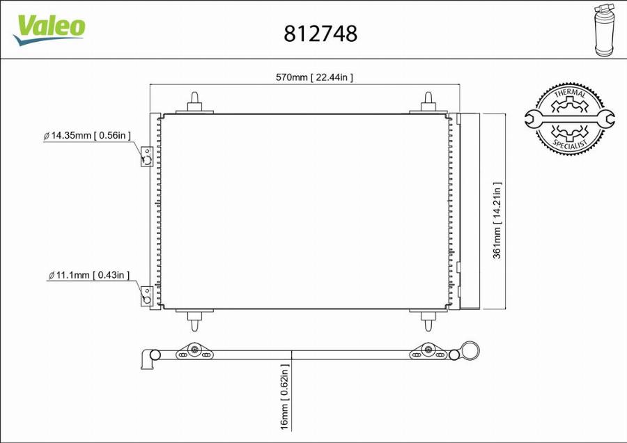 Valeo 812748 - Condensatore, Climatizzatore autozon.pro