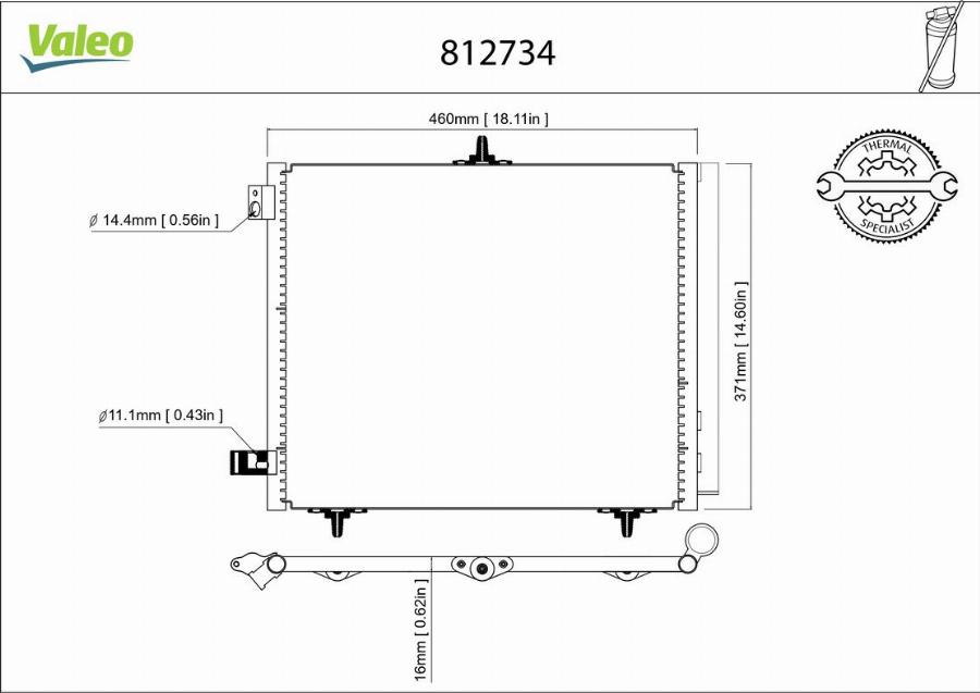 Valeo 812734 - Condensatore, Climatizzatore autozon.pro