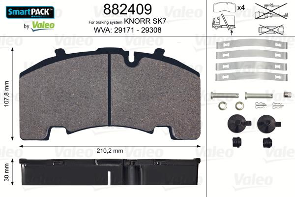 Truckfrenos TFEKBP.271 - Kit pastiglie freno, Freno a disco autozon.pro