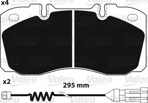 Valeo 882234 - Kit pastiglie freno, Freno a disco autozon.pro