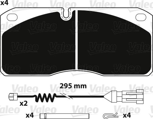 Valeo 882236 - Kit pastiglie freno, Freno a disco autozon.pro