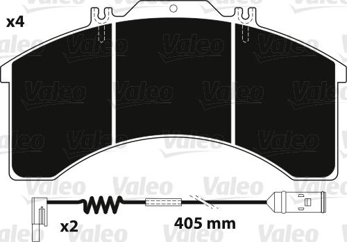 Valeo 882231 - Kit pastiglie freno, Freno a disco autozon.pro