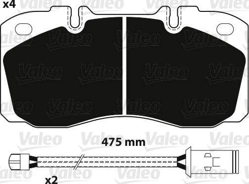 Valeo 882233 - Kit pastiglie freno, Freno a disco autozon.pro