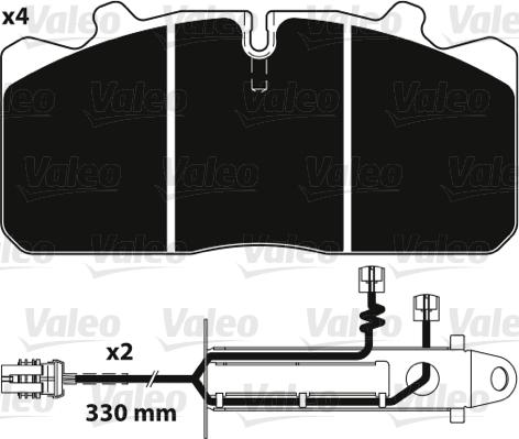 Valeo 882229 - Kit pastiglie freno, Freno a disco autozon.pro