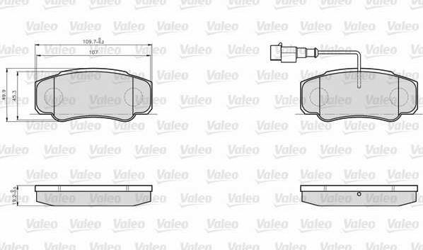 Valeo 873921 - Kit pastiglie freno, Freno a disco autozon.pro