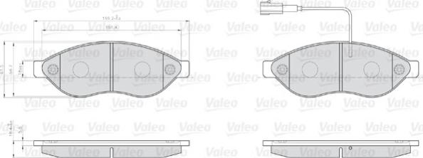 Valeo 873468 - Kit pastiglie freno, Freno a disco autozon.pro