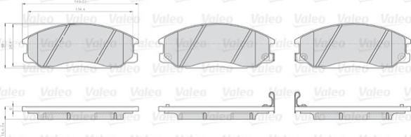 Valeo 873569 - Kit pastiglie freno, Freno a disco autozon.pro