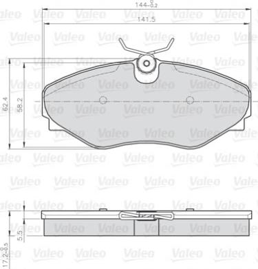 Valeo 873099 - Kit pastiglie freno, Freno a disco autozon.pro