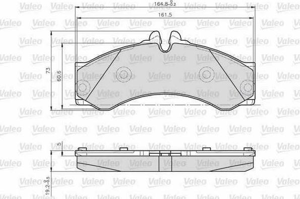 Valeo 873153 - Kit pastiglie freno, Freno a disco autozon.pro