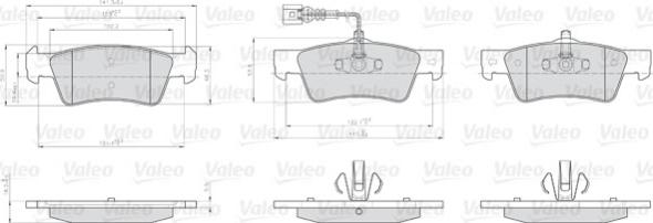 Valeo 873367 - Kit pastiglie freno, Freno a disco autozon.pro