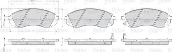 Valeo 872597 - Kit pastiglie freno, Freno a disco autozon.pro