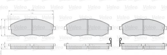 Valeo 872537 - Kit pastiglie freno, Freno a disco autozon.pro