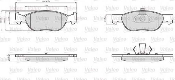 Valeo 872576 - Kit pastiglie freno, Freno a disco autozon.pro