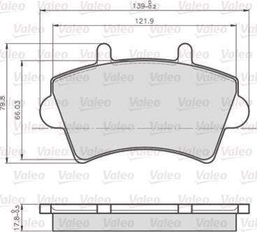 Valeo 872613 - Kit pastiglie freno, Freno a disco autozon.pro