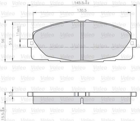 Valeo 872680 - Kit pastiglie freno, Freno a disco autozon.pro