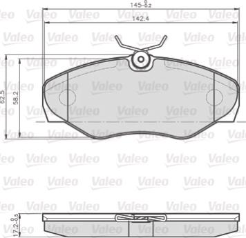 Valeo 872099 - Kit pastiglie freno, Freno a disco autozon.pro