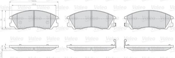 Valeo 872059 - Kit pastiglie freno, Freno a disco autozon.pro