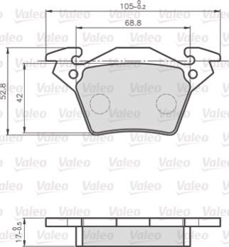 Valeo 872020 - Kit pastiglie freno, Freno a disco autozon.pro