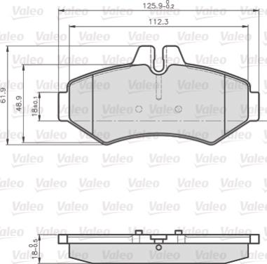 Valeo 872021 - Kit pastiglie freno, Freno a disco autozon.pro