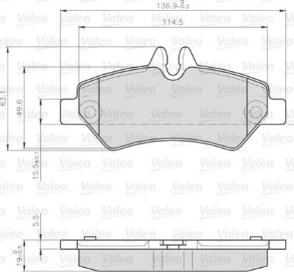 Valeo 872190 - Kit pastiglie freno, Freno a disco autozon.pro