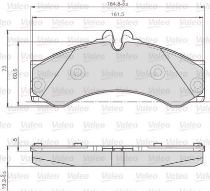 Valeo 872153 - Kit pastiglie freno, Freno a disco autozon.pro