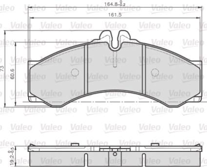 Valeo 872153 - Kit pastiglie freno, Freno a disco autozon.pro