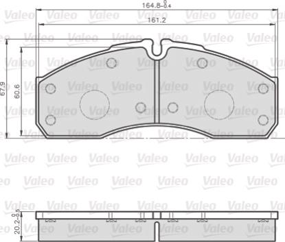 Valeo 872160 - Kit pastiglie freno, Freno a disco autozon.pro