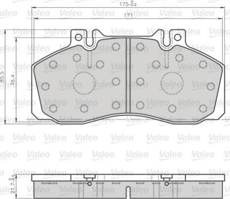 Valeo 872835 - Kit pastiglie freno, Freno a disco autozon.pro