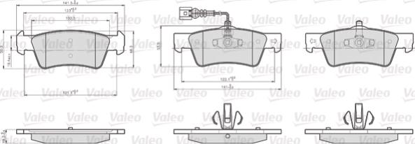 Valeo 872367 - Kit pastiglie freno, Freno a disco autozon.pro