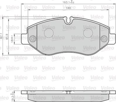 Valeo 872229 - Kit pastiglie freno, Freno a disco autozon.pro