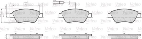 Valeo 872705 - Kit pastiglie freno, Freno a disco autozon.pro