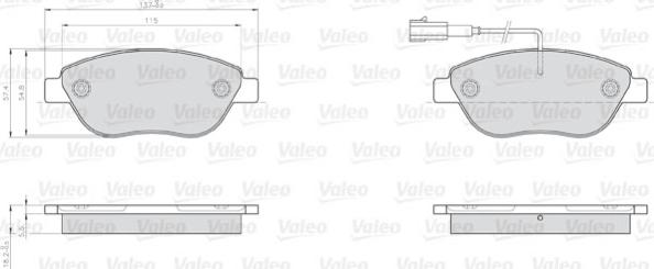 Valeo 872708 - Kit pastiglie freno, Freno a disco autozon.pro